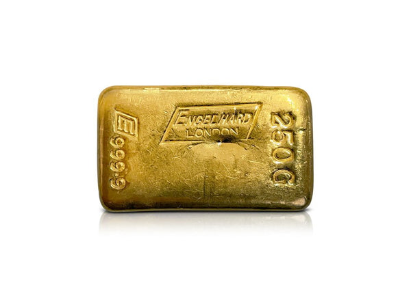 250 g Gold Engelhard Bar 99.99%