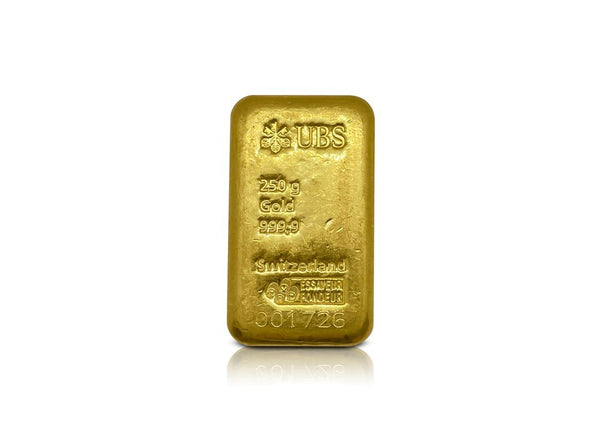 250 g Gold Switzerland UBS Bar 99.99%