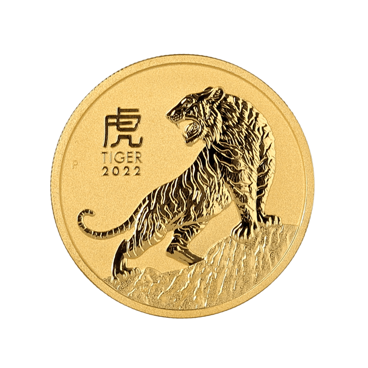 1 Oz Gold 2022 Australian Lunar Year of the Tiger Coin
