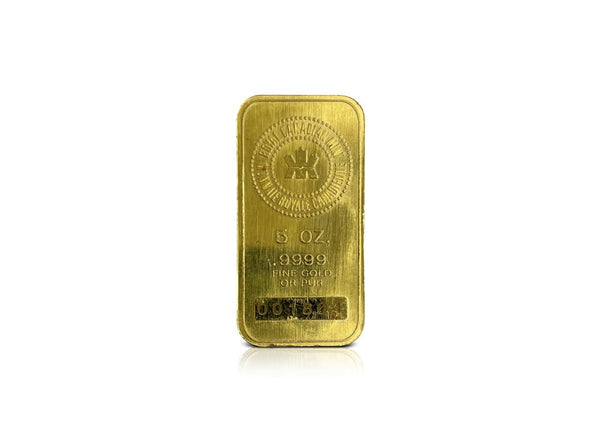 5 oz Gold Royal Canadian Mint Bar 99.99%