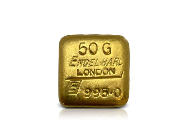 50 g Gold Engelhard (Loaf style - Poured) Bar 995.0
