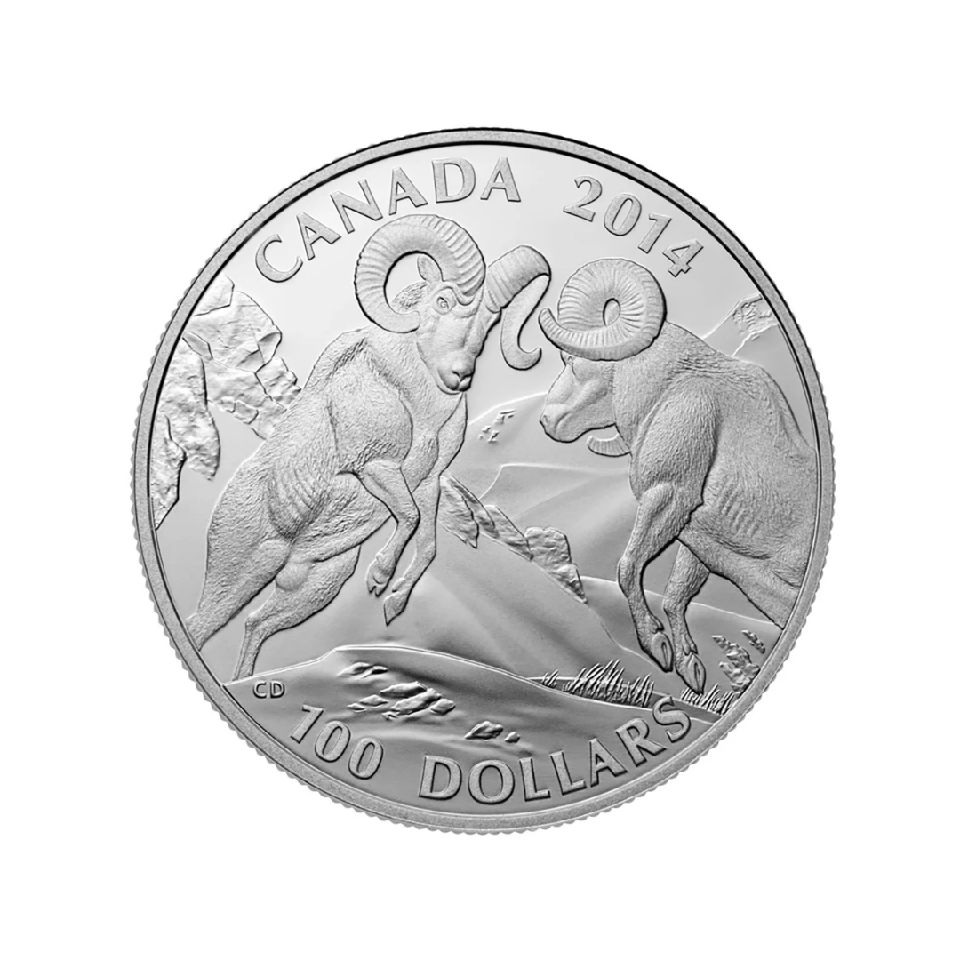 1 oz Silver 2014 $100 Bighorn Sheep Coin – Express Gold Refining