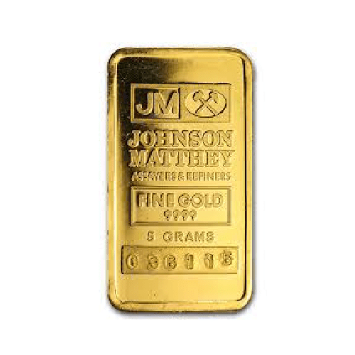5 g Gold Johnson Matthey Bar 9999