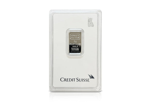 5 g Platinum Credit Suisse Liberty Bar 99.95%