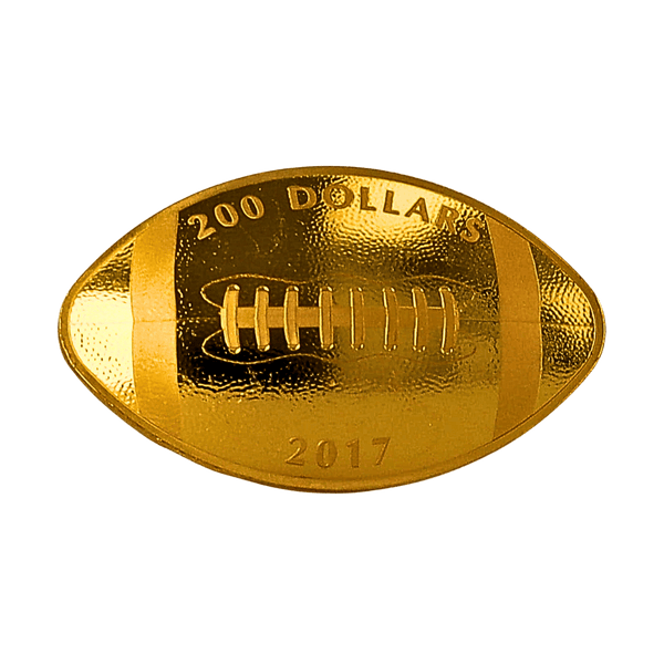 1 oz Gold - Football-Shaped and Curved Coin (2017)