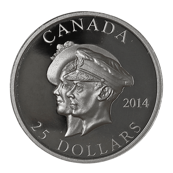 1 oz Silver 2014 $25 The First Royal Visit, 75th Anniversary - Coin