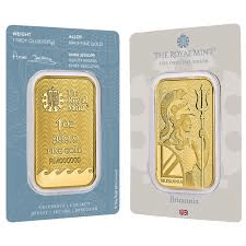 1 oz Gold Royal Mint Britannia Bar 99.99%