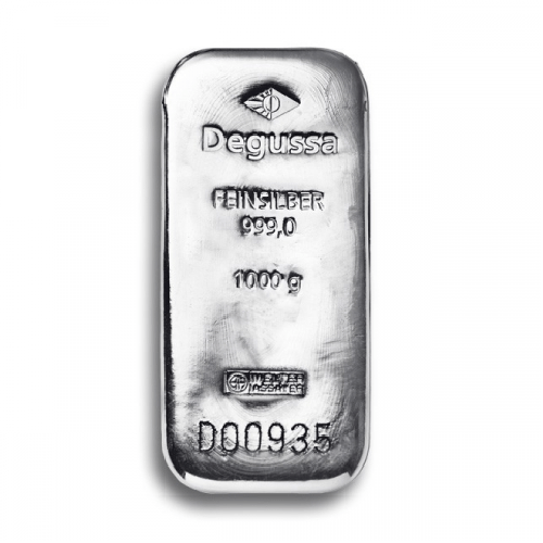 1 kg Silver Degussa Bar