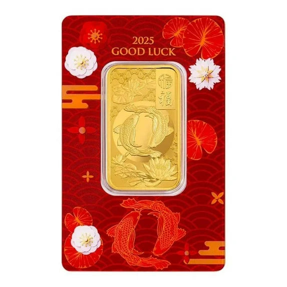 1 oz Gold Bar 2025 Good Luck - Pamp