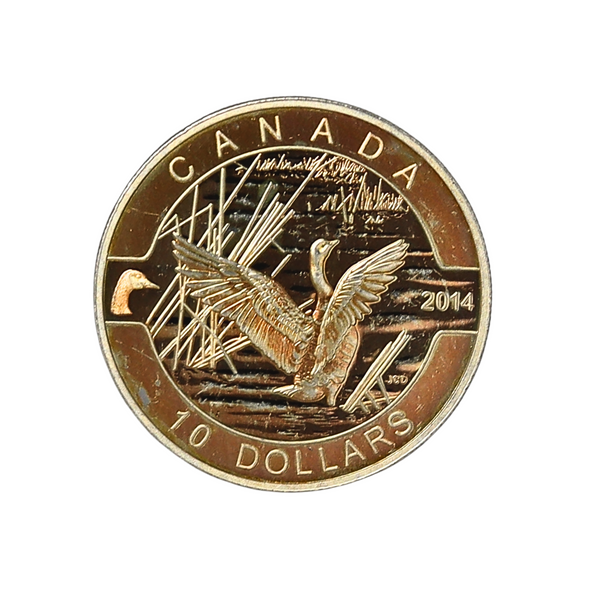 1/2 oz Silver 2014 Oh Canada Goose $10 Coin