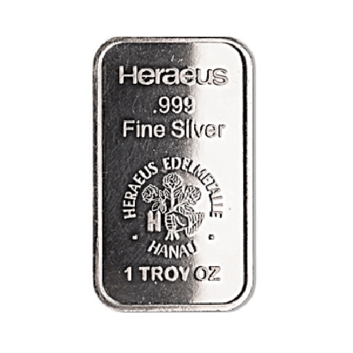 1 oz Silver Heraeus Bar 999