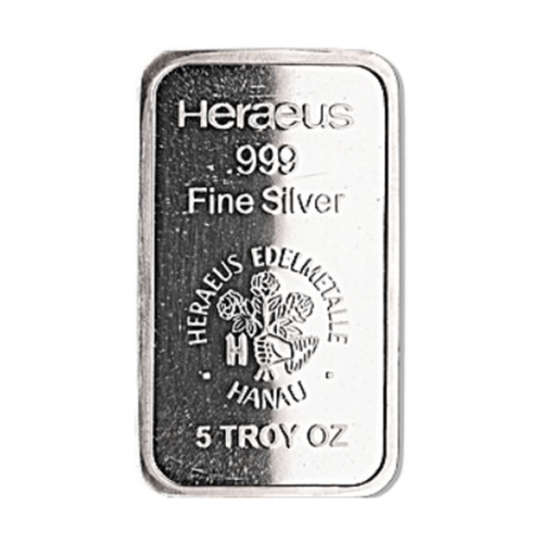 5 oz Silver Heraeus Bar