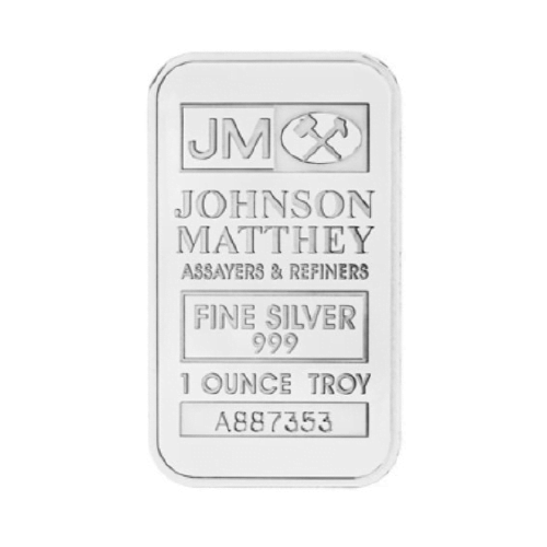 1 oz Silver Johnson Matthey Bar 999
