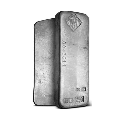 50 oz Silver Johnson Matthey Bar Vintage