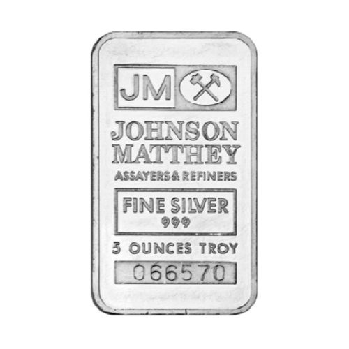 5 oz Silver Johnson Matthey Bar - Sealed