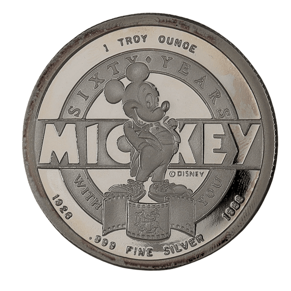 1 oz Silver 1935 Mickey Mouse Sixty Years Coin