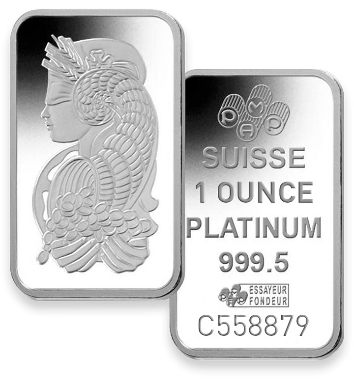 1 oz Platinum Pamp Suisse 99.95%