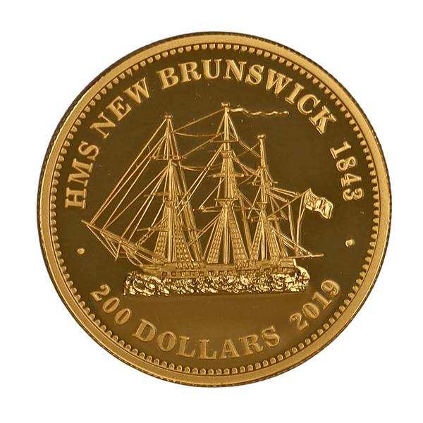 1 oz Gold HMS New Brunswick 2019 Coin