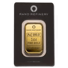 1 oz Gold Rand Refinery Bar 9999