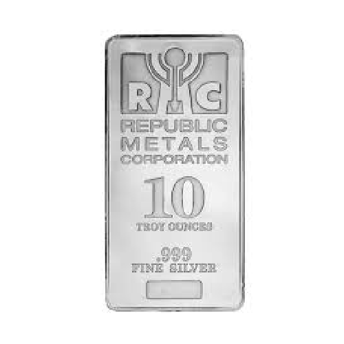 10 oz Silver Republic Metals Corporation Bar 99.9