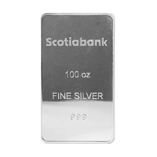 100 oz Silver Scotiabank Bar