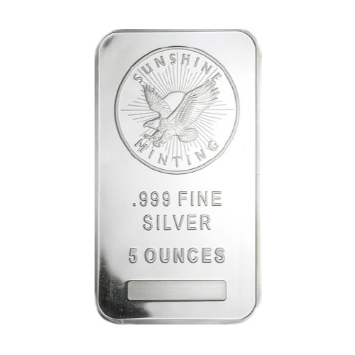 5 oz Silver Sunshine Minting Bar 999