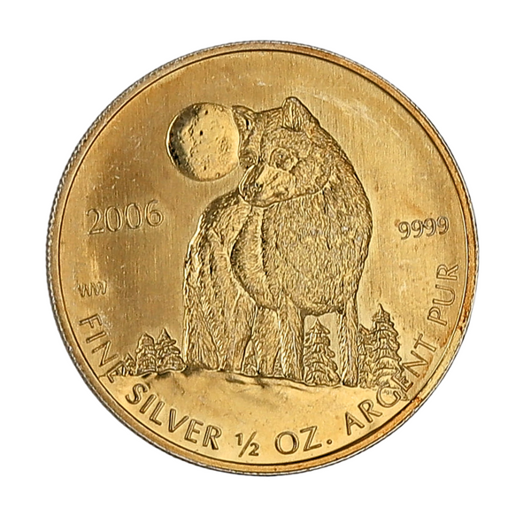 1/2 oz Silver 2006 Timber Wolf $1 Coin