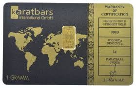 1 g Gold Karatbar 99.99%
